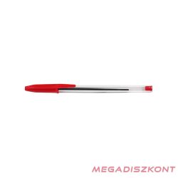 Golyóstoll eldobható kupakos 0,7mm piros