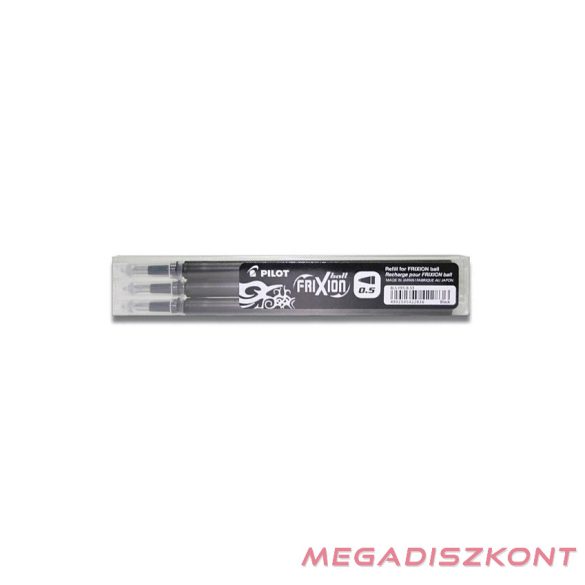 Tollbetét roller PILOT Frixion Clicker/Ball radírozható 0,25 mm fekete 3 darabos