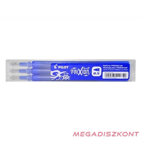 Tollbetét roller PILOT Frixion Clicker/Ball radírozható 0,25 mm kék 3 darabos