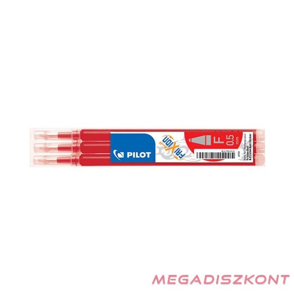 Tollbetét roller PILOT Frixion Clicker/Ball radírozható 0,25 mm piros 3 darabos