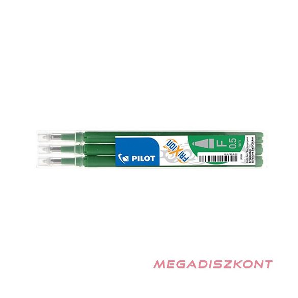 Tollbetét roller PILOT Frixion Clicker/Ball radírozható 0,25 mm zöld 3 darabos