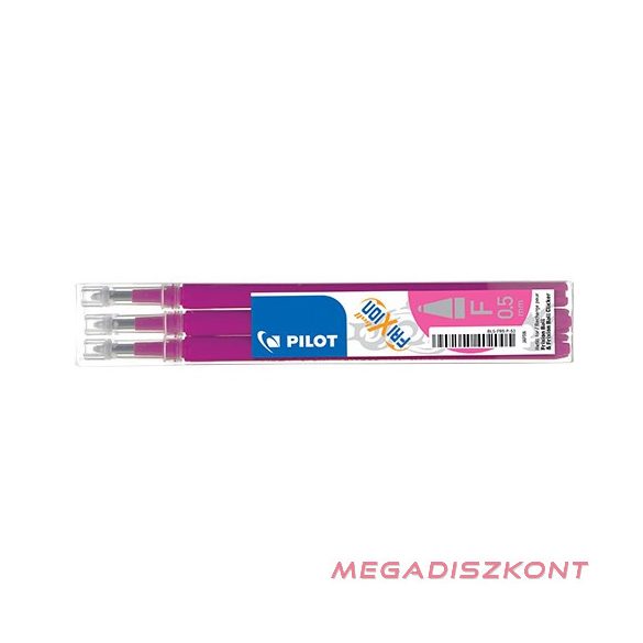 Tollbetét roller PILOT Frixion Clicker/Ball radírozható 0,25 mm rózsaszín 3 darabos