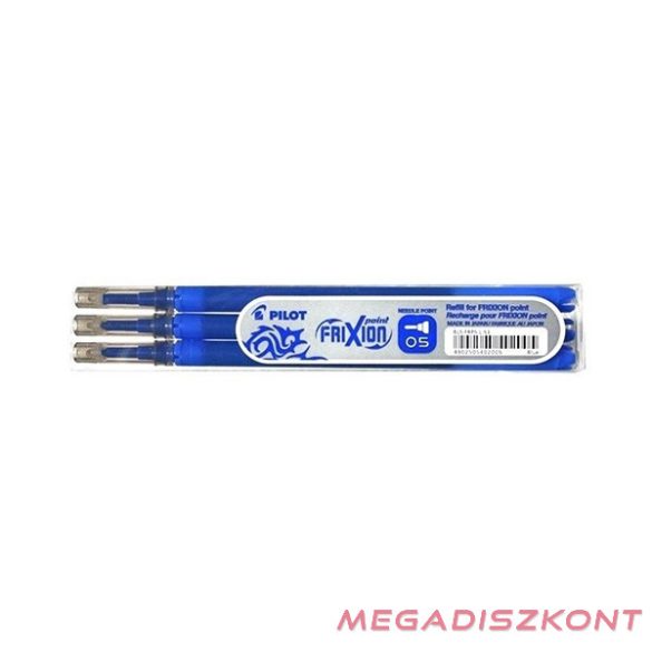 Tollbetét roller PILOT Frixion Point tűhegyű radírozható 0,25 mm kék 3 darabos