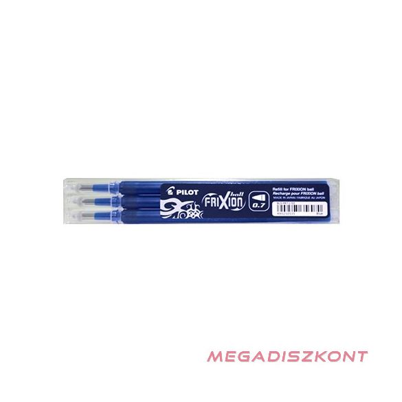 Tollbetét roller PILOT Frixion Clicker/Ball radírozható 0,35 mm tintakék 3 darabos