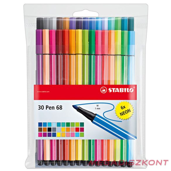 Filctoll STABILO Pen 68 30 darabos