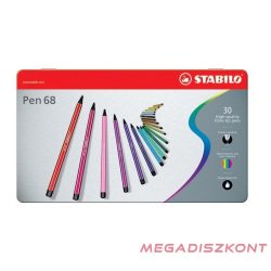 Filctoll STABILO Pen 68 30 darabos fém dobozban