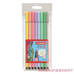 Filctoll STABILO Pen 68 8 darabos pasztell színben