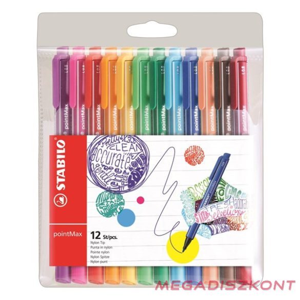 Filctoll STABILO PointMax 0.8 12 darabos