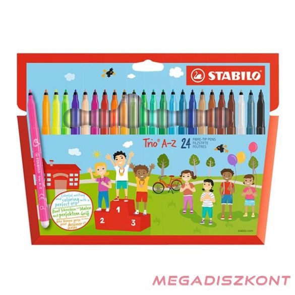 Filctoll STABILO Trio A-Z 24 darabos