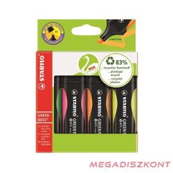  Szövegkiemelő készlet STABILO Green Boss 4 darabos környezetbarát