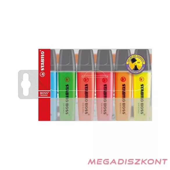 Szövegkiemelő készlet STABILO Boss 6 darabos