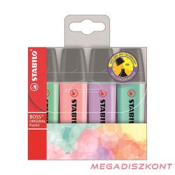 Szövegkiemelő STABILO Boss pasztell 4 darabos
