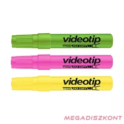 Szövegkiemelő készlet ICO Videotip 1-4mm 3 darabos