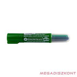 Táblamarker SNOWMAN patronos kerek zöld