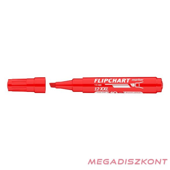 Flipchart marker ICO Artip 12 XXL vágott piros 1-4mm