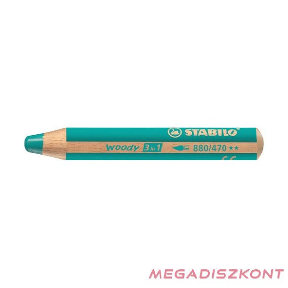 Színes ceruza STABILO Woody 3in1 hengeres vastag türkiz