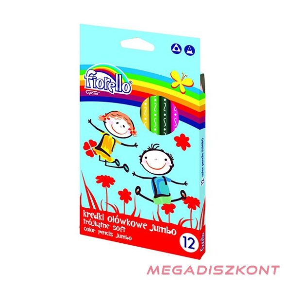 Színes ceruza FIORELLO Jumbo háromszögletű 12 darabos