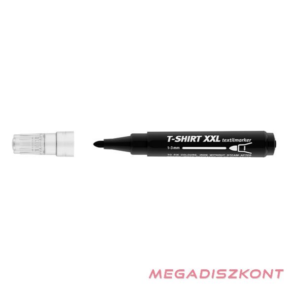 Textilmarker ICO fekete XXL