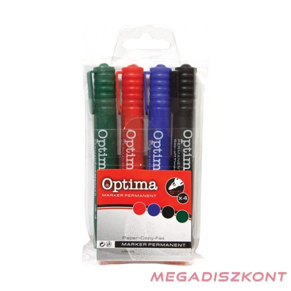 Alkoholos marker OPTIMA kerek 4 darabos