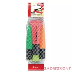 Szövegkiemelő készlet STABILO neon 4 darabos