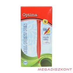 Golyóstoll OPTIMA nyomógombos 521 piros