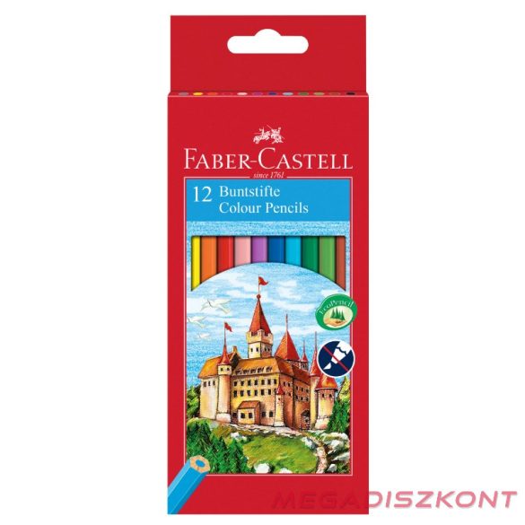 Színes ceruza FABER-CASTELL hatszögletű 12 darabos