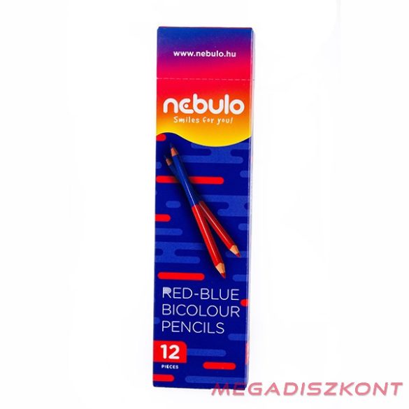 Postairón NEBULO háromszögletű piros-kék