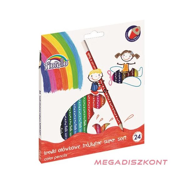 Színes ceruza FIORELLO háromszögletű 24 darabos