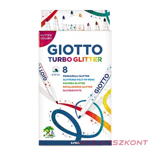 Filctoll GIOTTO Turbo Glitter csillámos  8 darabos