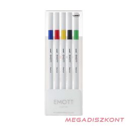   Tűfilc UNI EMOTT 5 darabos 0,4mm (kék, piros, sárga, fekete, zöld)