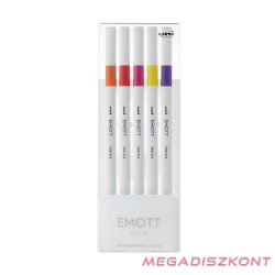   Tűfilc UNI EMOTT 5 darabos 0,4mm (narancs, cinóber, pink, citromsárga, fukszia)