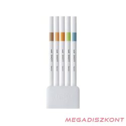   Tűfilc UNI EMOTT 5 darabos 0,4mm (bézs, világosnarancs, élénk sárga, világoszöld, saxe kék)