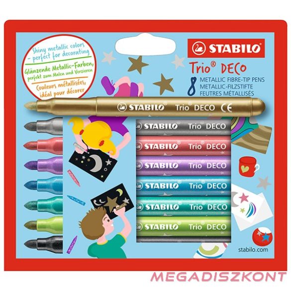Filctoll STABILO Trio Deco 8 darabos