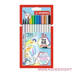 Ecsetfilc STABILO Pen 68 Brush 12  darabos