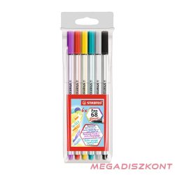 Ecsetfilc STABILO Pen 68 Brush 6  darabos