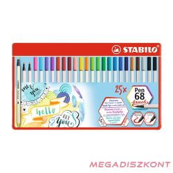 Ecsetfilc STABILO Pen 68 Brush 25  darabos fémdobozban