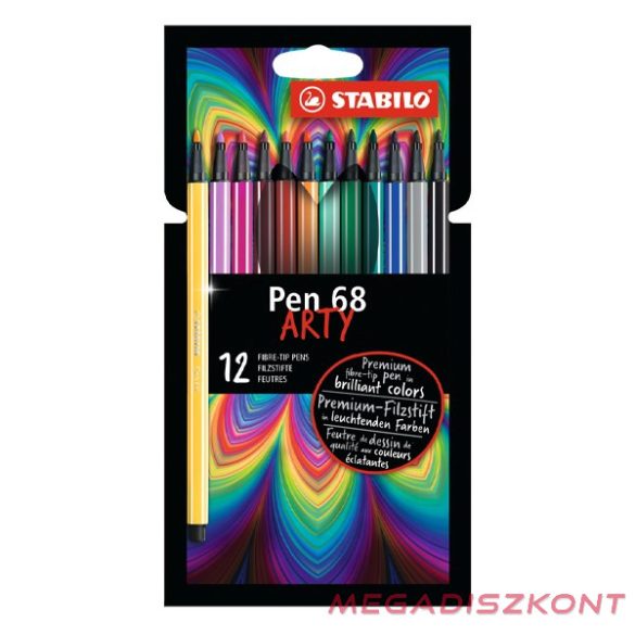 Filctoll STABILO Pen 68 1mm 12 darabos