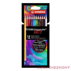 Színes ceruza STABILO Aquacolor hatszögletű 12 darabos