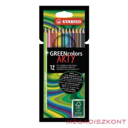   Színes ceruza STABILO Greencolors hatszögletű 12 darabos környezetbarát