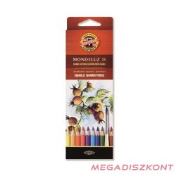   Színes ceruza KOH-I-NOOR 3717 Mondeluz Aquarell hatszögletű 18 darabos