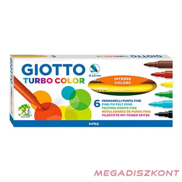 Filctoll GIOTTO Turbo Color 2,8mm 6 darabos
