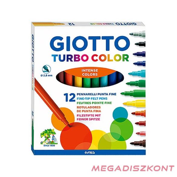 Filctoll GIOTTO Turbo Color 2,8mm 12 darabos