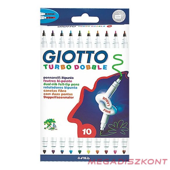 Filctoll GIOTTO Turbo Dobble két végű vékony-vastag 10 darabos