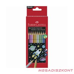   Színes ceruza FABER-CASTELL Hexagonal hatszögletű metál színek 10 darabos