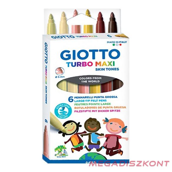 Filctoll GIOTTO Turbo maxi bőrtónus színek 6 darabos