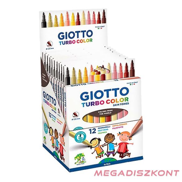 Filctoll GIOTTO Turbo color bőrtónus színek 12 darabos