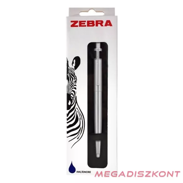 Golyóstoll ZEBRA 901 nyomógombos 0,27 mm ezüst