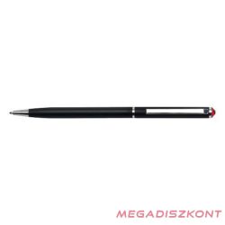   Golyóstoll ART CRYSTELLA fekete slim topáz sárga SWAROVSKI® kristállyal 0,7mm kék