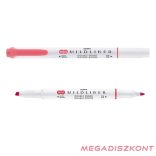 Szövegkiemelő kétvégű ZEBRA Mildliner cool & refined 1,4-4,0 mm piros