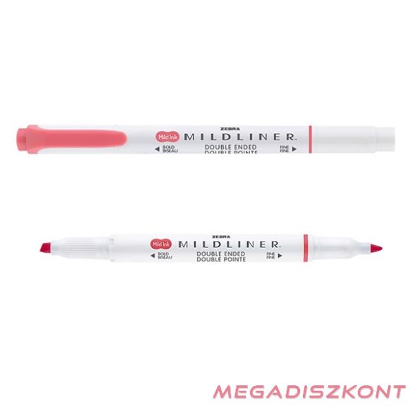 Szövegkiemelő kétvégű ZEBRA Mildliner cool & refined 1,4-4,0 mm piros